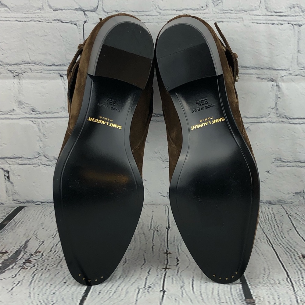 Saint Laurent, Brown Suede Ankle Boots, EU 35.5 - Picture 8 of 10
